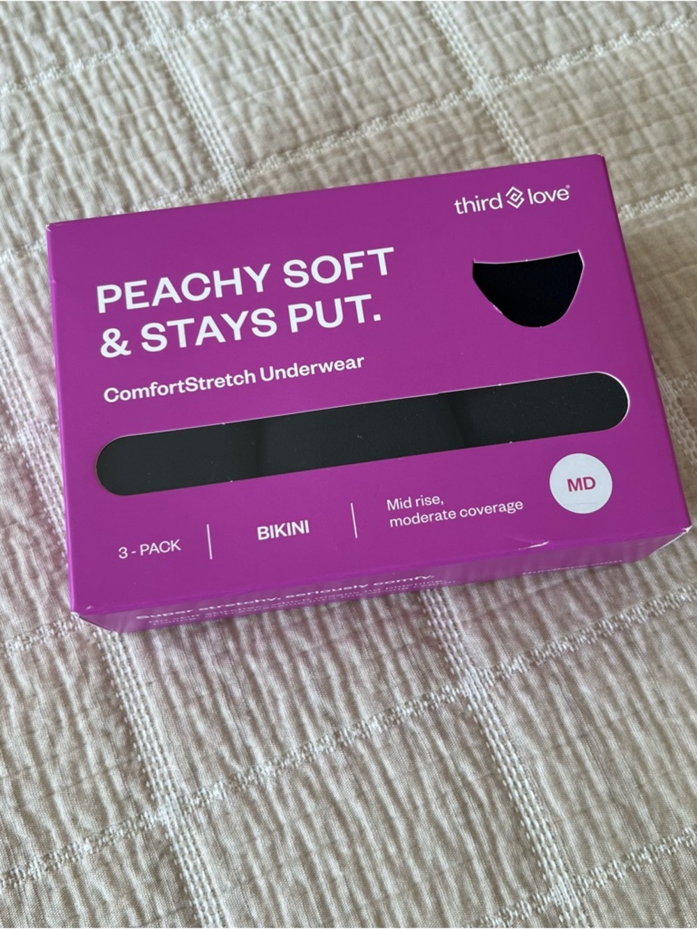 Brand New in Box Third Love Comfort Stretch Bikini Set of 3